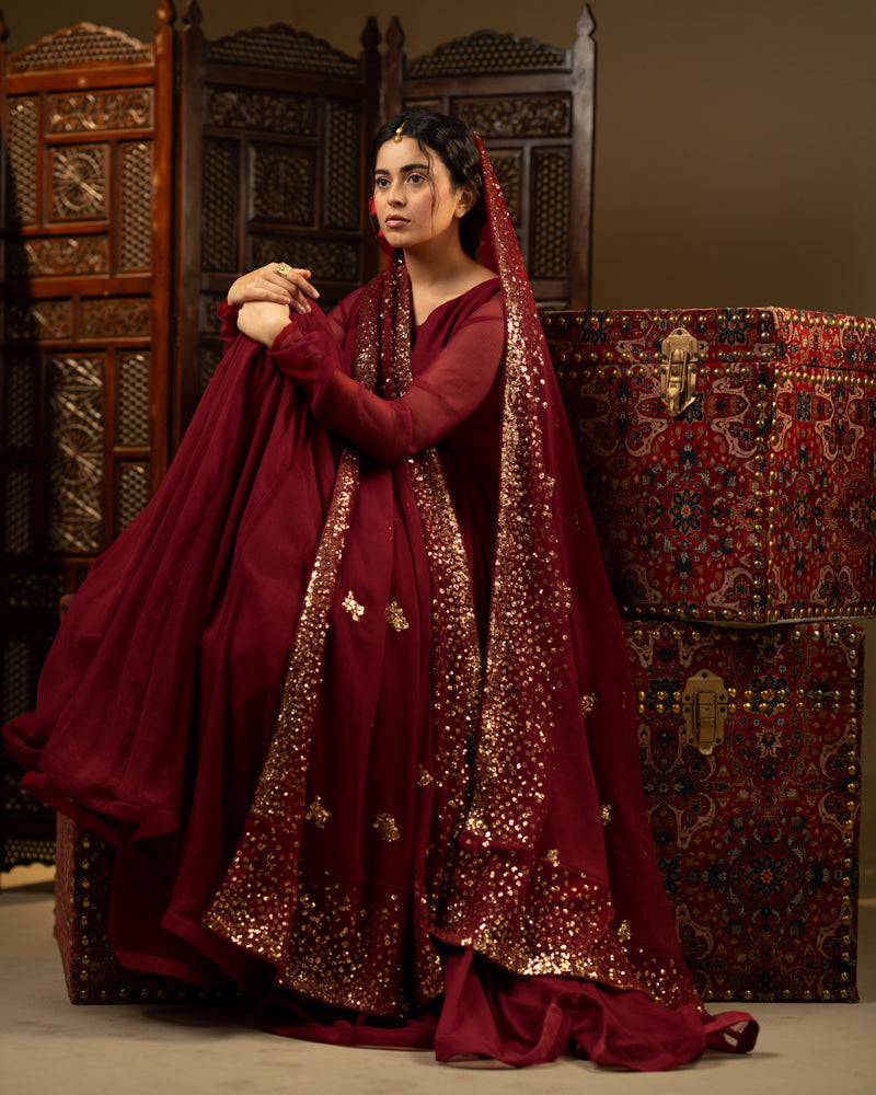 Dilara Begum — Chiffon Pishwas & Dupatta