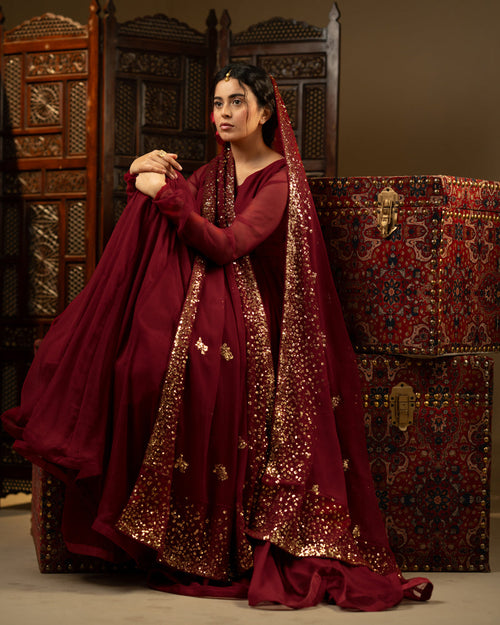 Dilara Begum — Chiffon Pishwas & Dupatta