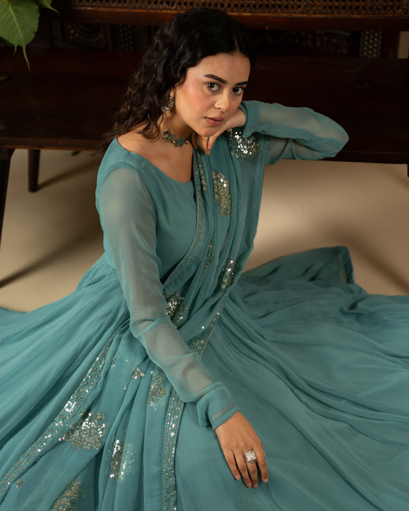Mehr — Chiffon Pishwas & Dupatta
