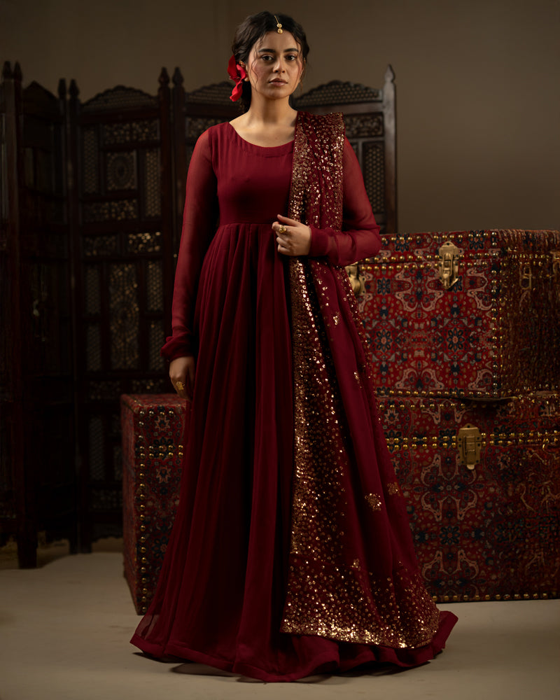 Dilara Begum — Chiffon Pishwas & Dupatta