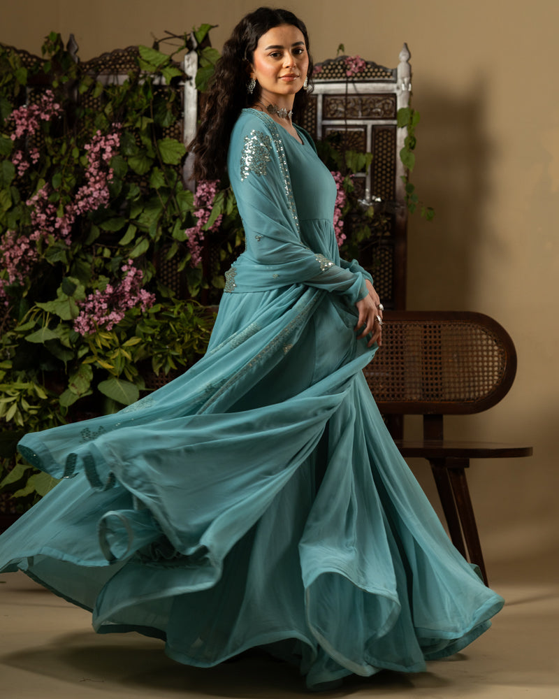 Mehr — Chiffon Pishwas & Dupatta