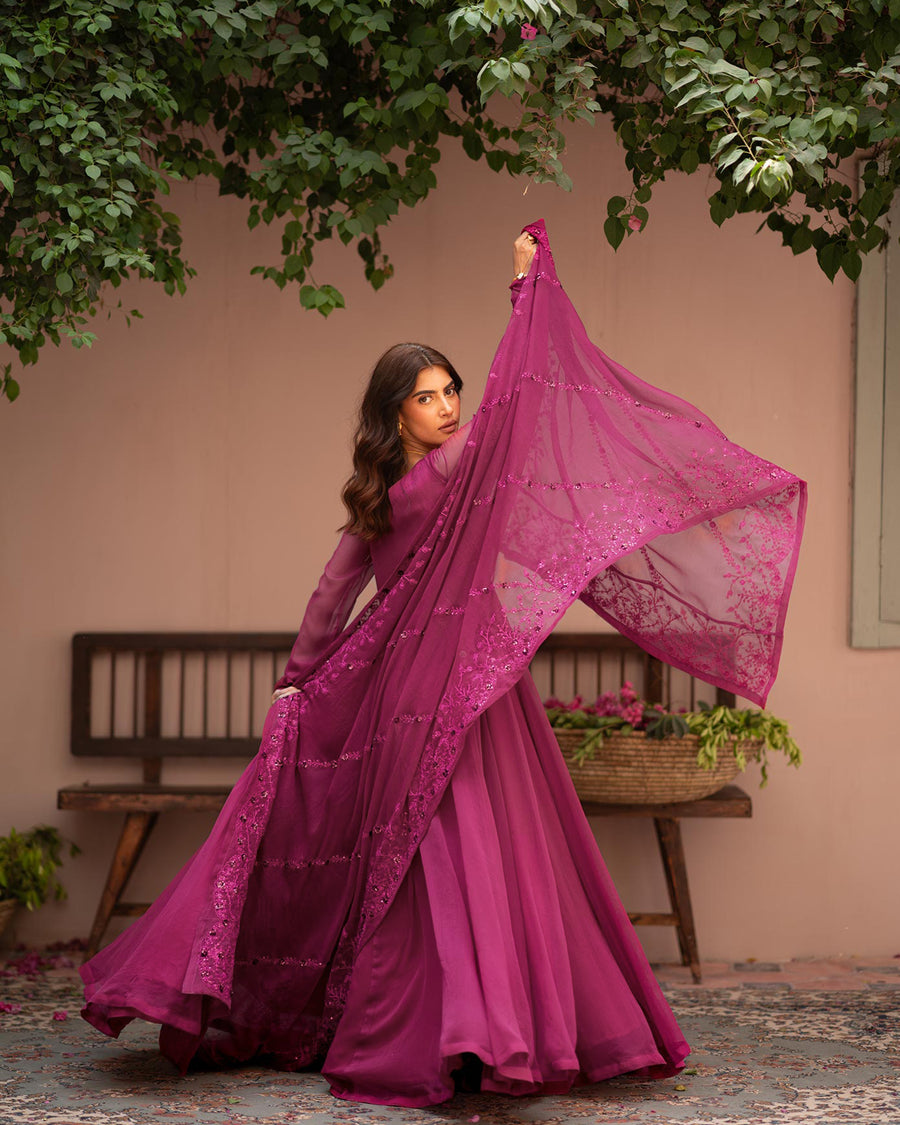 Zeb-Un-Nisa — Chiffon Pishwas & Dupatta