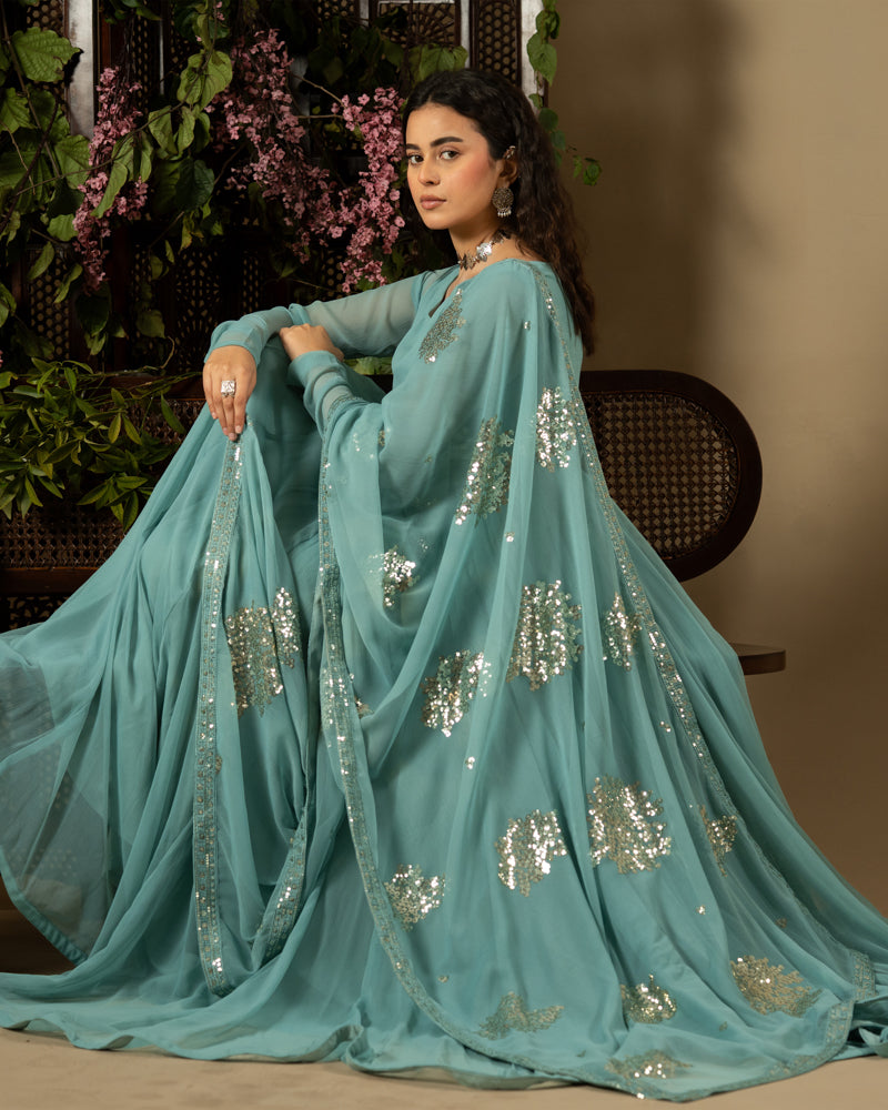 Mehr — Chiffon Pishwas & Dupatta